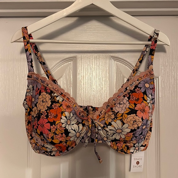 Floral bikini top 38DD underwire - Picture 1 of 3